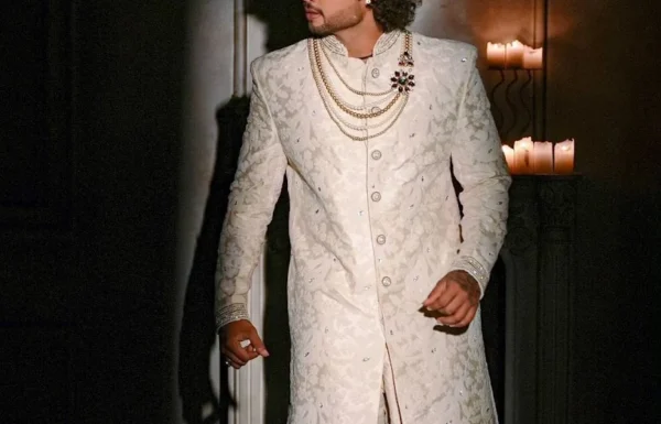 Orange Bhanu Designer by Sanjay Bhanushali – Customised Sherwani for Men & Wedding Suits on Rent